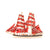 Big Red Ship Brooch | Brooch Paradise