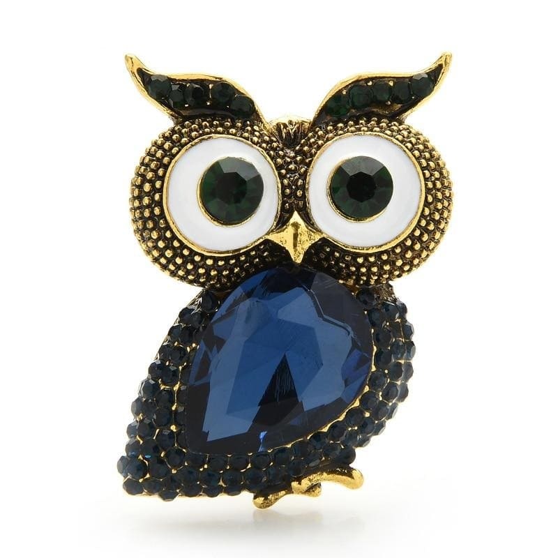 Blue Owl Brooch | Brooch Paradise