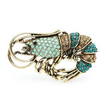 Blue Shrimp Brooch | Brooch Paradise