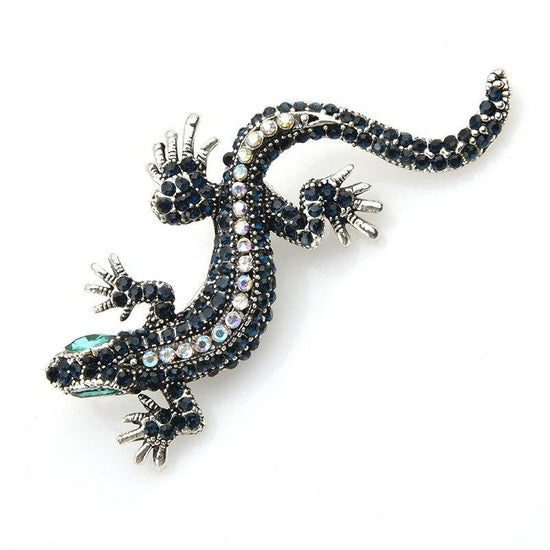 Blue Lizard Brooch | Brooch Paradise