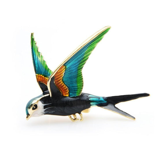 Blue Swallow Brooch | Brooch Paradise