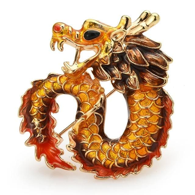 Brooch Dragon <br>Red Color