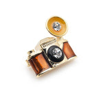 Brown Camera Brooch | Brooch Paradise