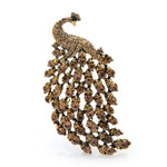 Brown Peacock Brooch | Brooch Paradise