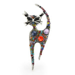 Cat Brooch - Multicolor Cat | Brooch Paradise