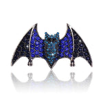 Dark Blue Rhinestone Bat Brooch | Brooch Paradise