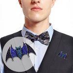 Dark Blue Rhinestone Bat Brooch | Brooch Paradise