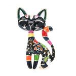 Elegant Cat Brooch - Black Color | Brooch Paradise