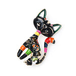 Elegant Cat Brooch - Black Color | Brooch Paradise
