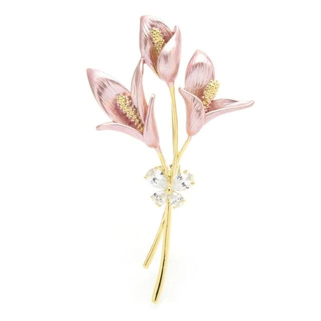 Enamel Lily Brooch | Brooch Paradise