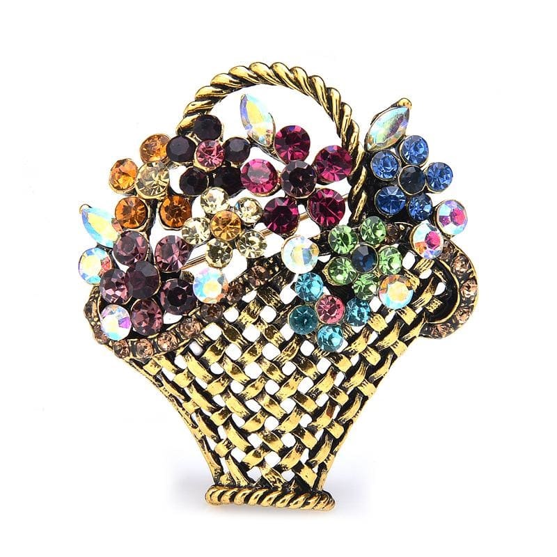 Flower Basket Brooch | Brooch Paradise