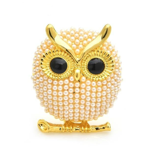 Gold Owl Brooch | Brooch Paradise