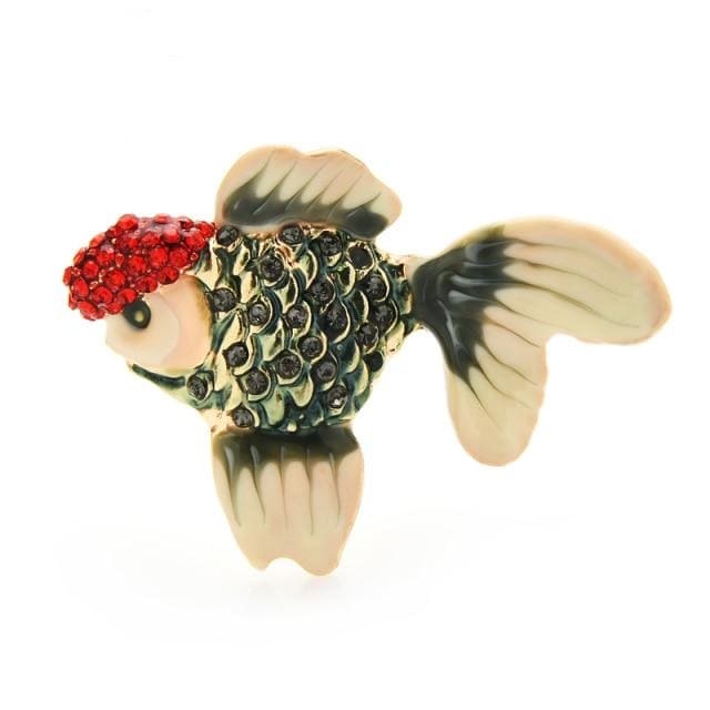 Green Goldfish Brooch | Brooch Paradise