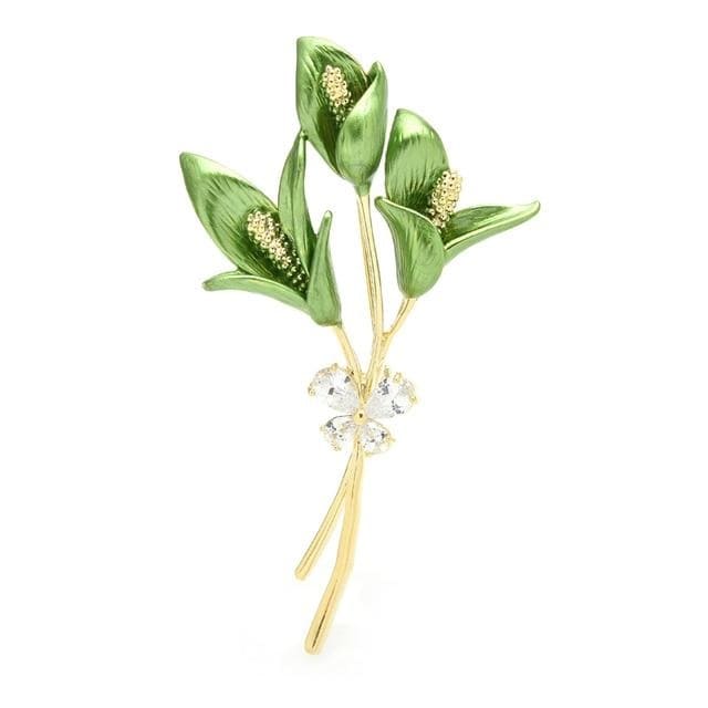 Green Lily Brooch | Brooch Paradise