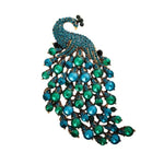 Green Peacock Brooch | Brooch Paradise