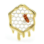 Honey Bee Brooch - White Color | Brooch Paradise