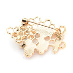 Honeycomb Bee Brooch | Brooch Paradise