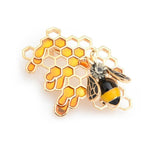 Honeycomb Bee Brooch | Brooch Paradise