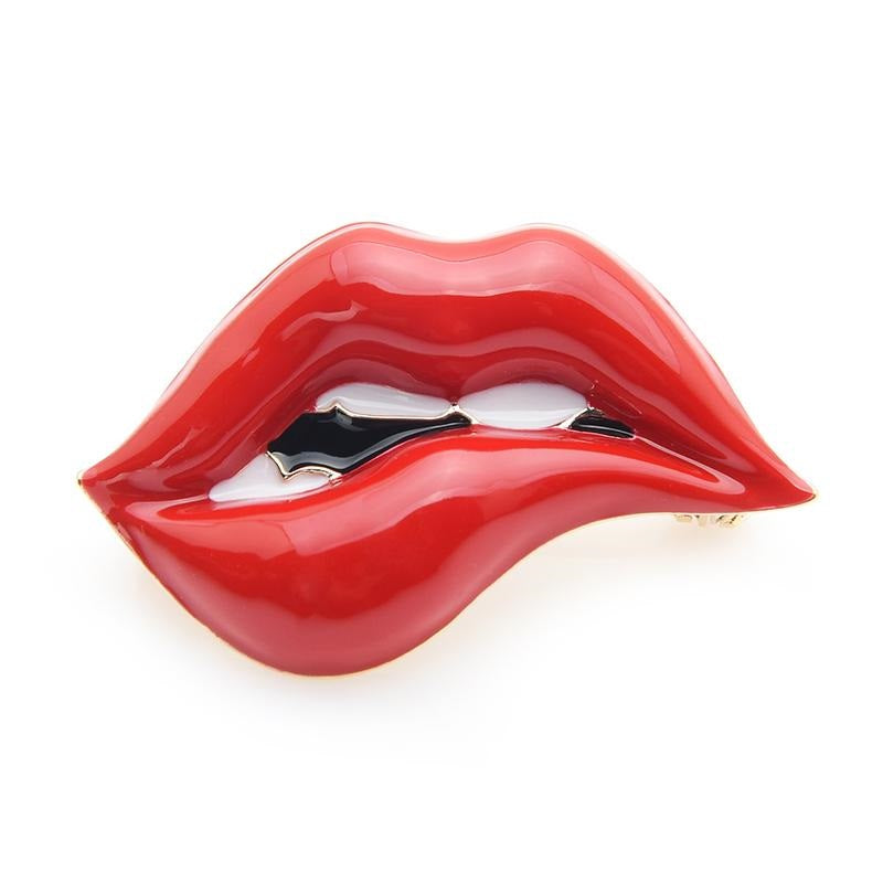 Red Lips Brooch | Brooch Paradise