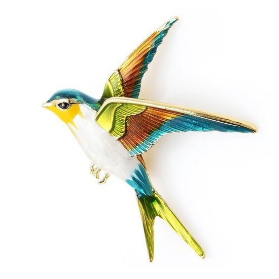 Multicolor Swallow Brooch | Brooch Paradise