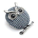 Owl Brooch - Grey Color | Brooch Paradise