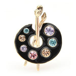 Paint Palette Brooch - Black Color | Brooch Paradise