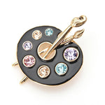 Paint Palette Brooch - Black Color | Brooch Paradise