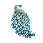 Peacock Brooch - Blue | Brooch Paradise