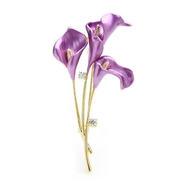 Purple Lily Flower Brooch | Brooch Paradise