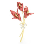 Red Lily Brooch | Brooch Paradise