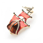 Red Ship Brooch | Brooch Paradise