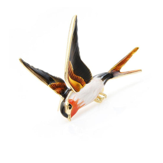 Red Swallow Brooch | Brooch Paradise