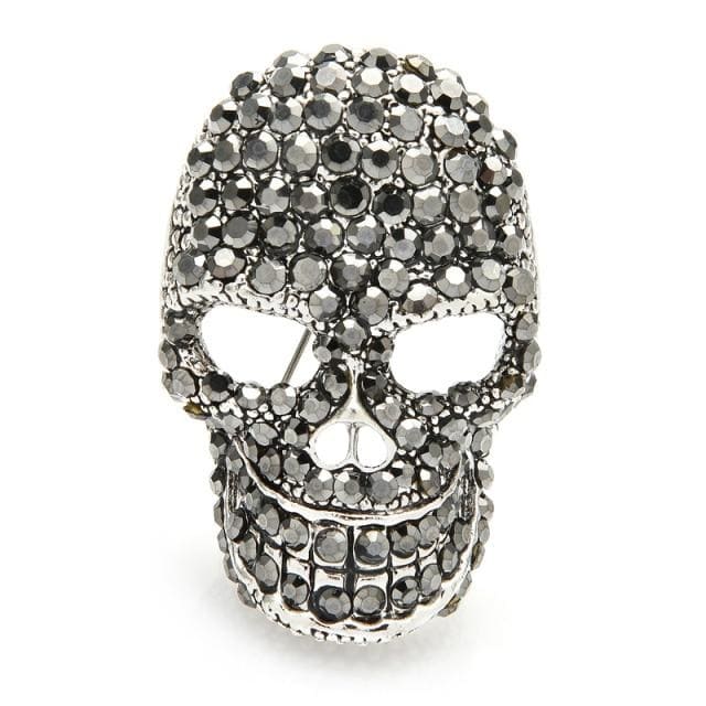 Rhinestone Skull Brooch | Brooch Paradise