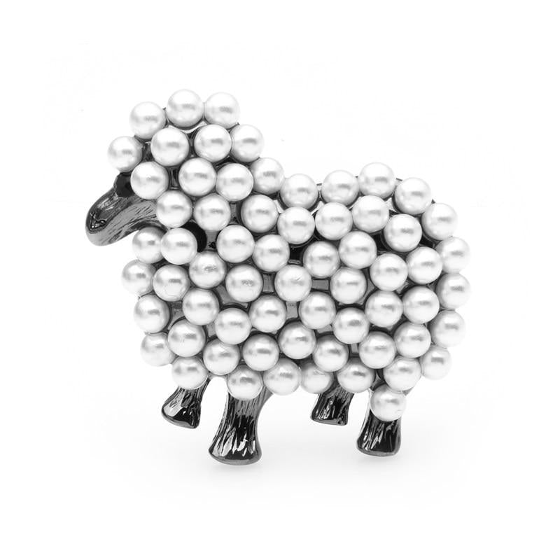 Sheep Brooch - Back Color | Brooch Paradise