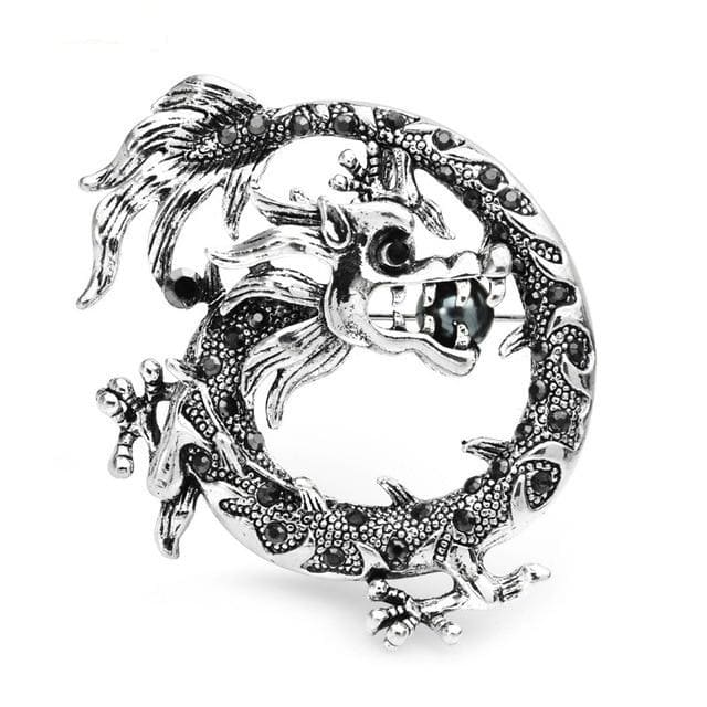 Silver Dragon Brooch | Brooch Paradise