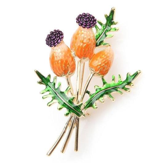 Tulip Brooch - Orange Color | Brooch Paradise