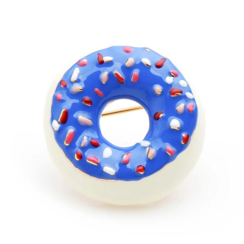 Blue Donut Brooch | Brooch Paradise